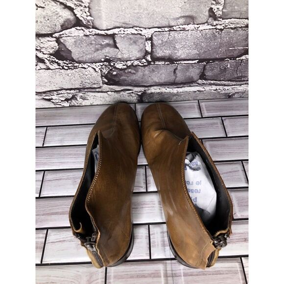 AGL Brown Leather Casual Back Zip Booties Ankle Boots Shoes Women Sz 36EU/6M US - Picture 10 of 16